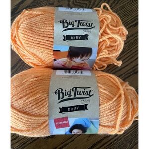 Big Twist Yarns Baby 1 Plus Skeins Skein Yarn Goldfish Color Orange Medium 4